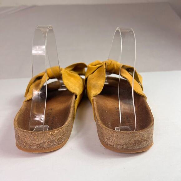 Jeffrey Campbell Sandals Slides Women's Size 40 Do The Twist Yellow Bow Leather - Picture 6 of 14